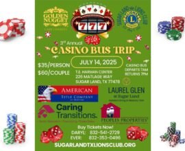 3rd Annual Casino Bus Trip – Sugar Land Lions Club 2025