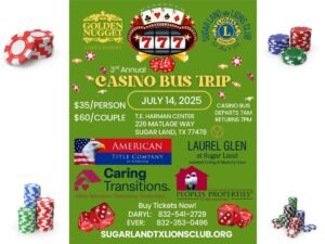3rd Annual Casino Bus Trip – Sugar Land Lions Club 2025